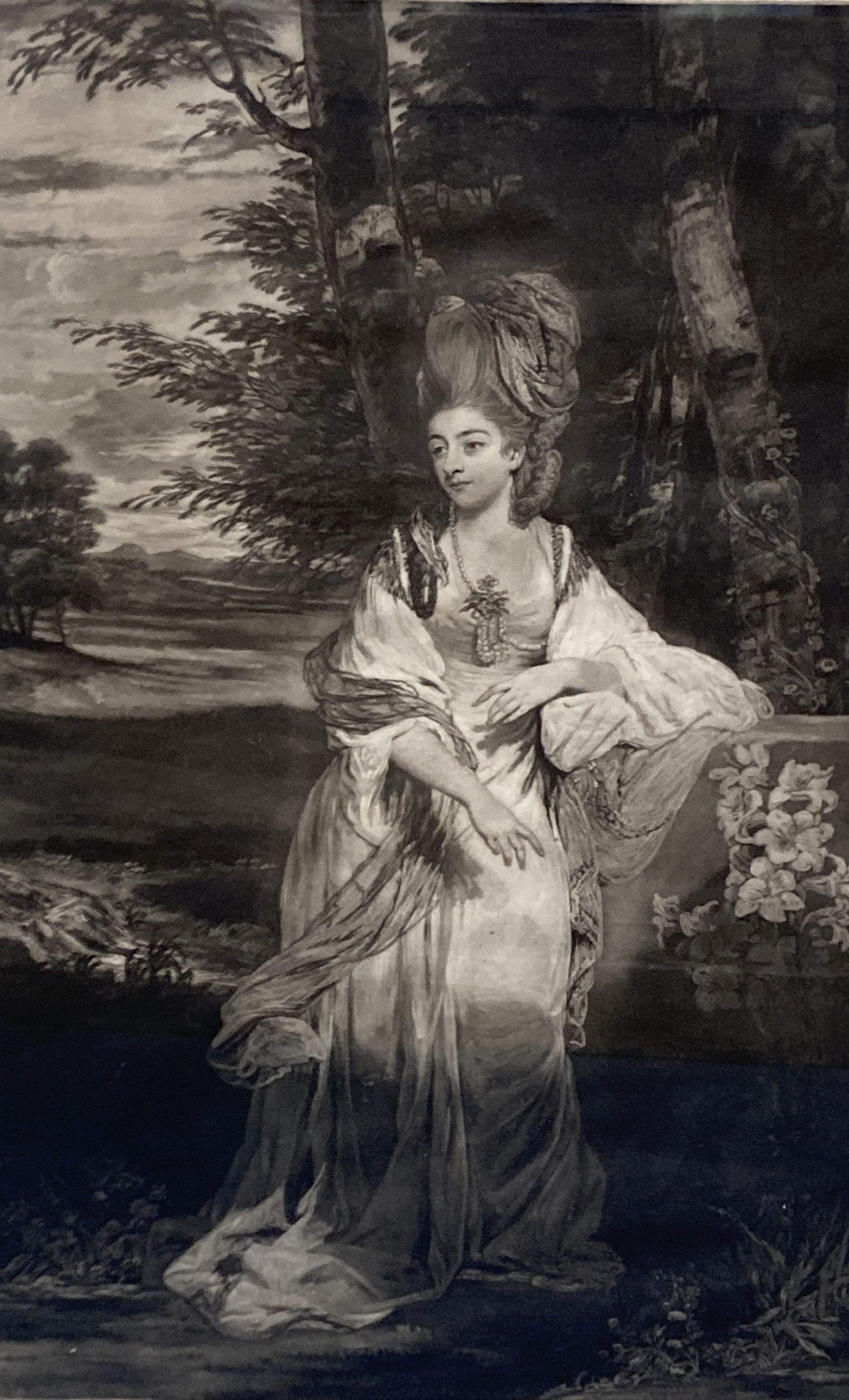 Walton After Reynolds, mezzotint, Lady Bampfylde, 64 x 39cm